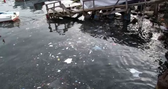 Sarıyer Sahili’ne balık tutmak için gelen vatandaşlar şoke oldu
