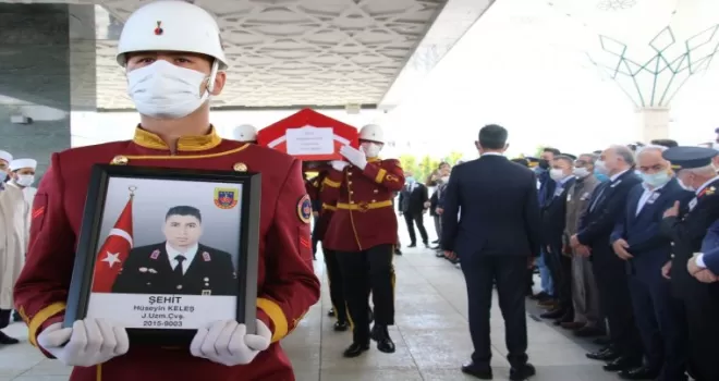 Şehit Jandarma Uzman Çavuş Hüseyin Keleş, son yolculuğuna uğurlandı
