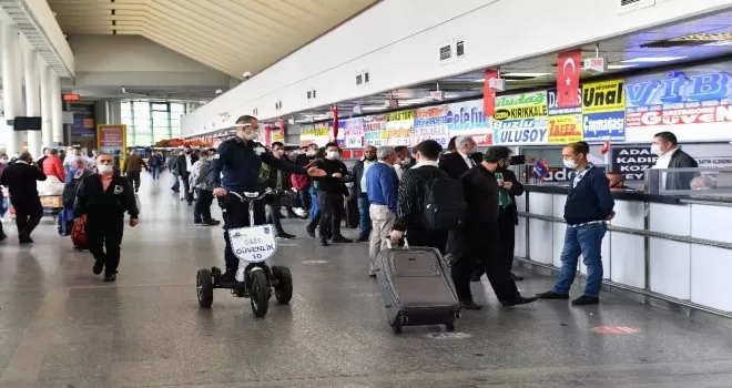 Seyahat kısıtlamasının kaldırılmasının ardından otogarlar doldu
