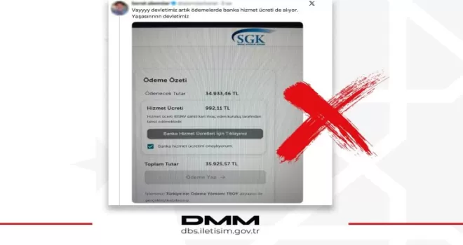 SGK ödemelerinde “banka ücreti alınıyor” iddiası asılsız!