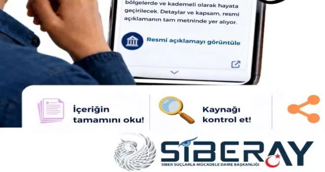 Siberay’dan sosyal medya kullanıcılarına ’dezenformasyon’ uyarısı