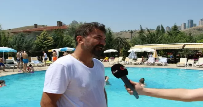 Sıcaktan bunalan Ankaralılar havuzlara akın etti
