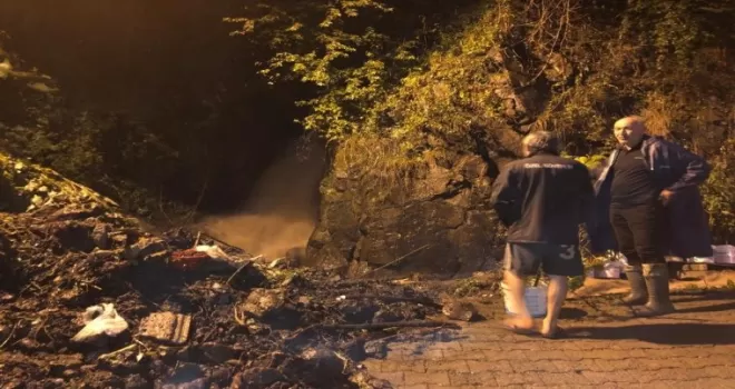 Şiddetli yağış Giresun’da sel ve heyelana neden oldu