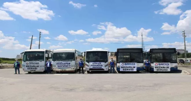 Sincan Belediyesinden her Cuma mezarlık servis hizmeti
