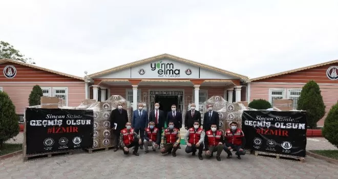 Sincan’dan İzmir’e yardım tırı
