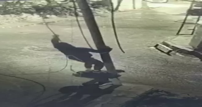Şişli’de akrobatik kablo hırsızlığı
