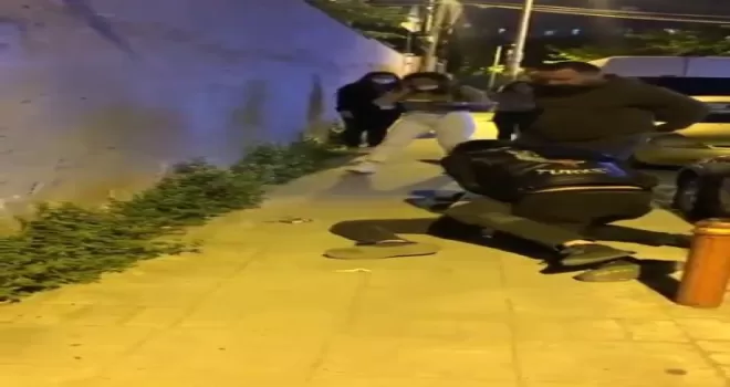 Şişli’de darp edilen kadını motosikletli grup kurtardı
