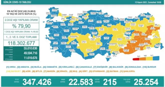 Son 24 saatte korona virüsten 215 kişi hayatını kaybetti
