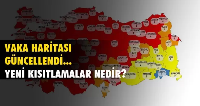 Risk ve Vaka haritası güncelledi