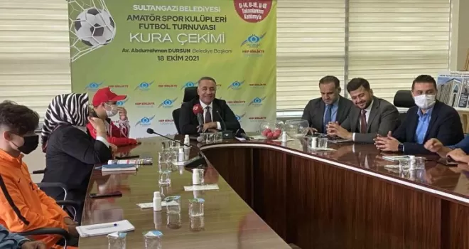 Sultangazi’de Amatör Spor Kulüpleri Futbol turnuvası kura çekim töreni
