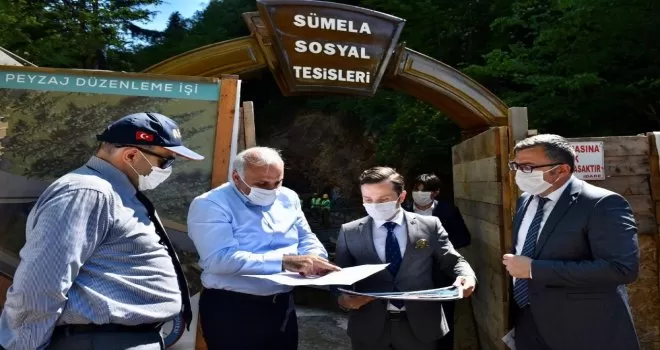 Sümela Manastırı ve Altındere Vadisi’nde yapılan çalışmaları yerinde incelediler
