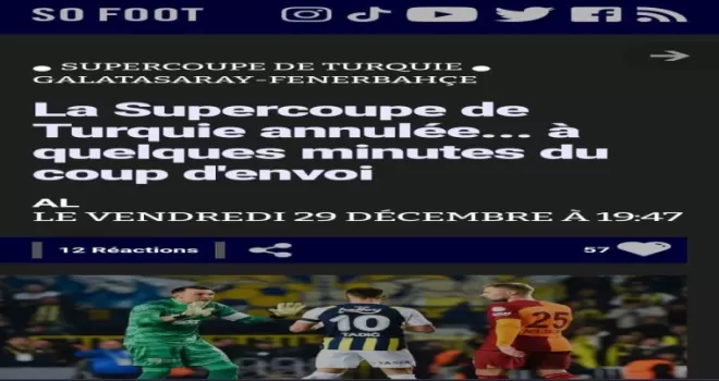 Süper Kupa finalinin iptali, Avrupa basınında geniş yankı buldu

