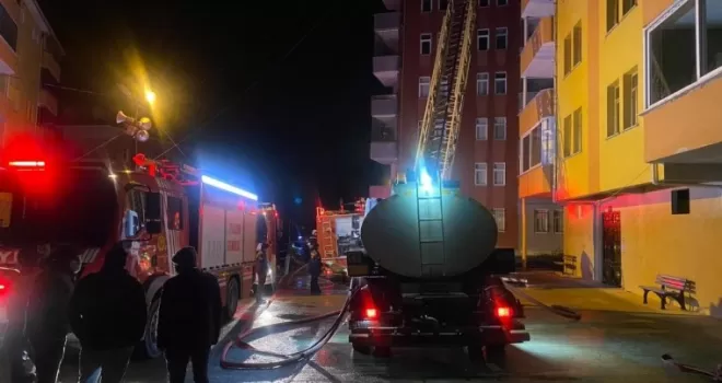 Sürmene’de yangın
