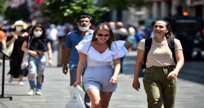 Taksim’de koronavirüs unutuldu
