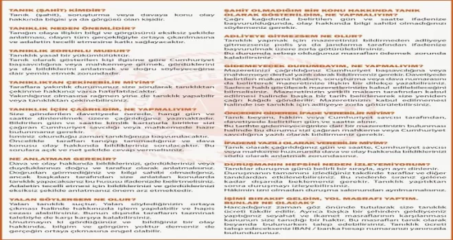 ‘Tanık Bilgilendirme Broşürü’ne artık karekodla ulaşılabilecek
