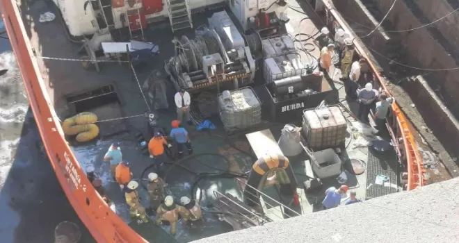Tarihi Haliç Tersanesinde yangın
