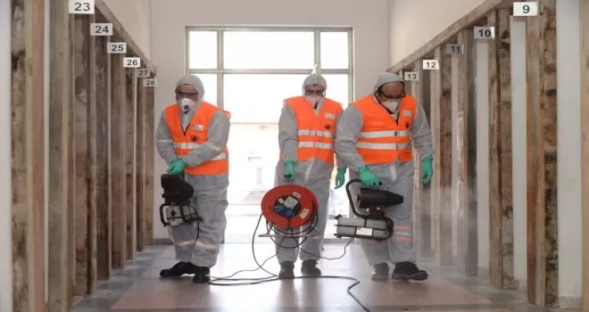 Tarihi mekanlarda korona virüs temizliği
