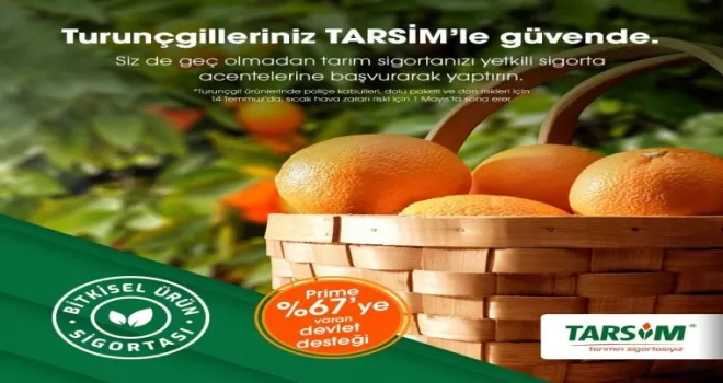 TARSİM: “Turunçgilleriniz güvende”
