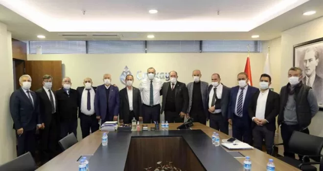 Taşdelen köy muhtarlarıyla bir arada
