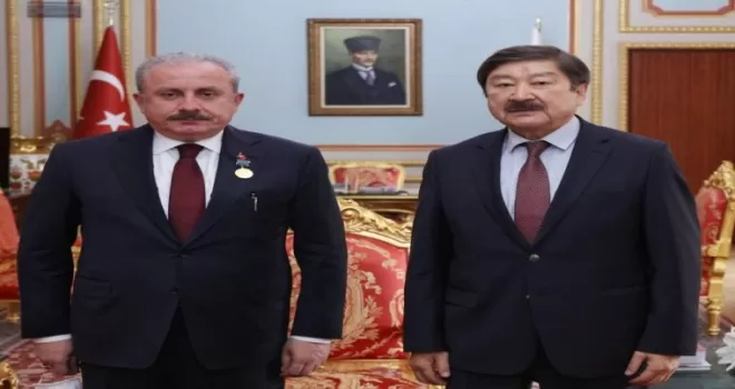TBMM Başkanı Şentop, TÜRKSOY Genel Sekreteri Kaseinov’u kabul etti
