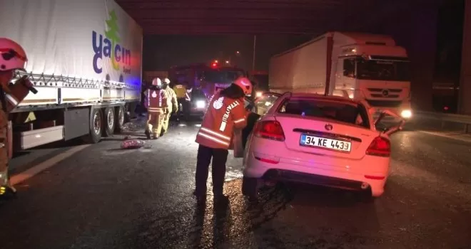 TEM’de zincirleme kaza: 1 yaralı
