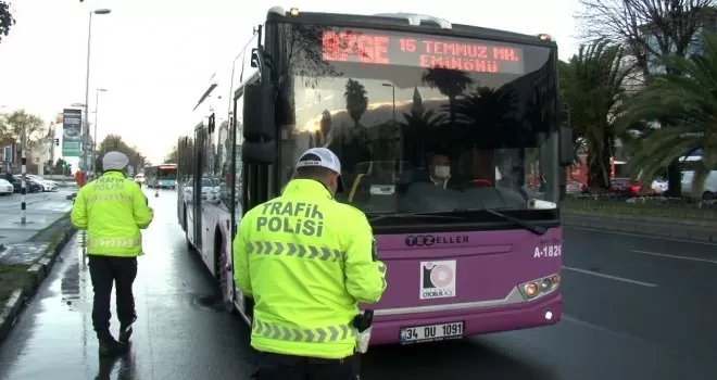 Toplu taşıma araçlarında korona virüs denetimi
