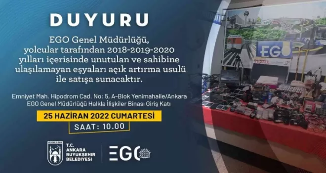 Toplu taşıma araçlarında unutulan eşyalar satışa çıkıyor
