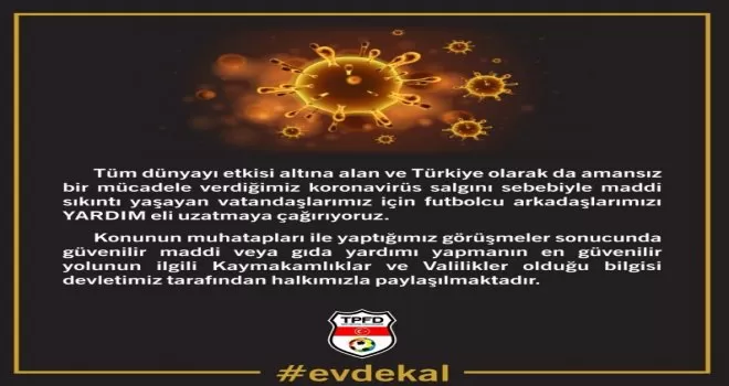 TPFD’den futbol camiasına yardım çağrısı!
