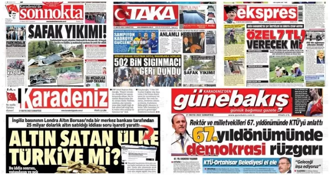 Trabzon'da gazete manşetleri