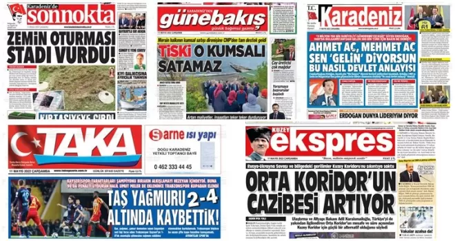Trabzon'da gazete manşetleri