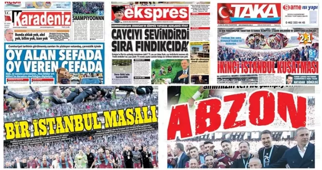 Trabzon'da gazete manşetleri