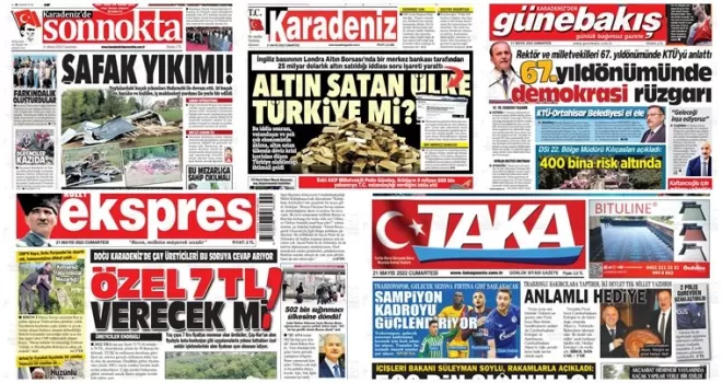 Trabzon'da gazete manşetleri
