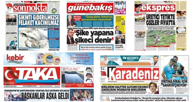 Trabzon'da gazete manşetleri