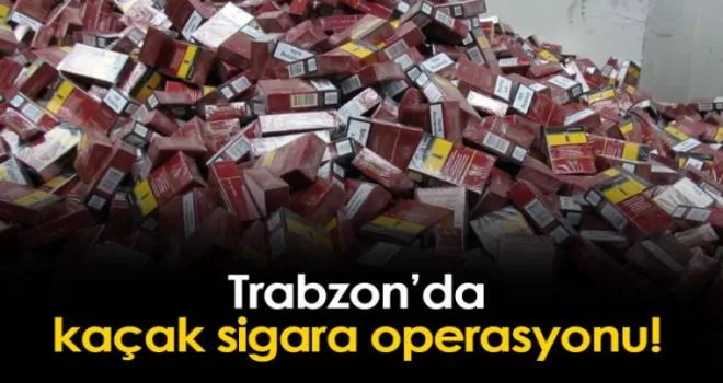 Trabzon’da jandarmadan kaçak sigara operasyonu! 2 kişi gözaltına alındı