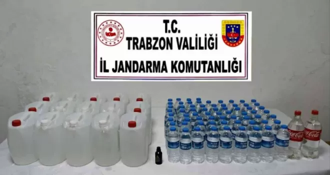 Trabzon’da kaçak alkollü içki üretimine baskın
