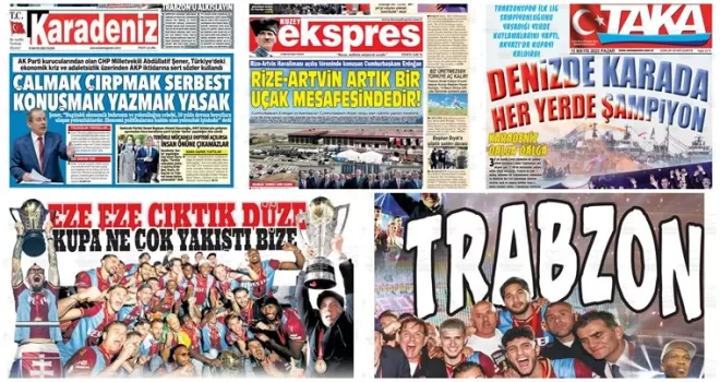 Trabzon'da şampiyonluk manşetleri