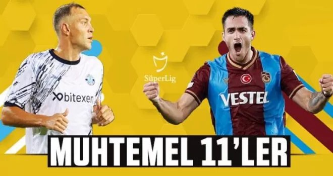 Trabzonspor-Adana Demirspor muhtemel 11'ler