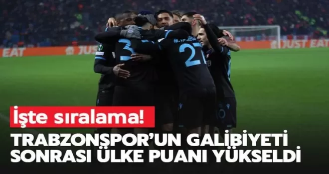 Trabzonspor’un galibiyeti sonrası ülke puanı yükseldi