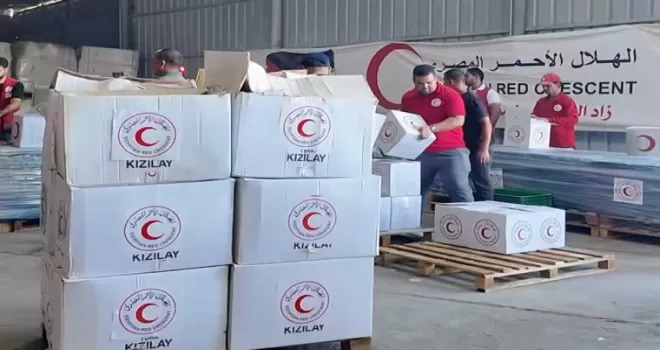 Türk Kızılayı, Gazze’de insani yardımlarını sürdürüyor