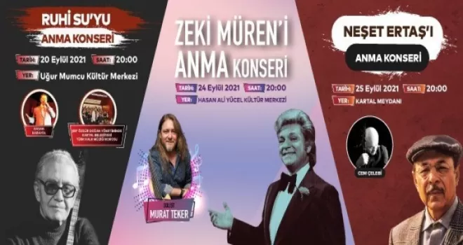 Türk müziğinin usta isimleri, Kartal’da anılacak
