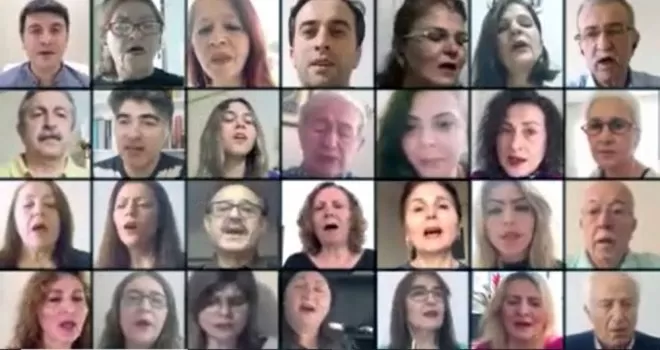 Türk Sanat Müziği korosu çalışmalarını telekonferansla sürdürüyor
