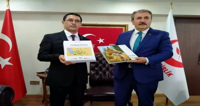 Türkmenistan Büyükelçisi, BBP Başkanı Destici’yi ziyaret etti
