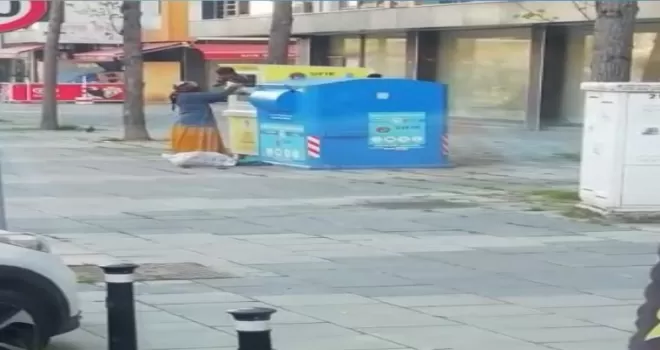 Tuzla’da giysi kumbarasındaki akıl almaz görüntü kamerada
