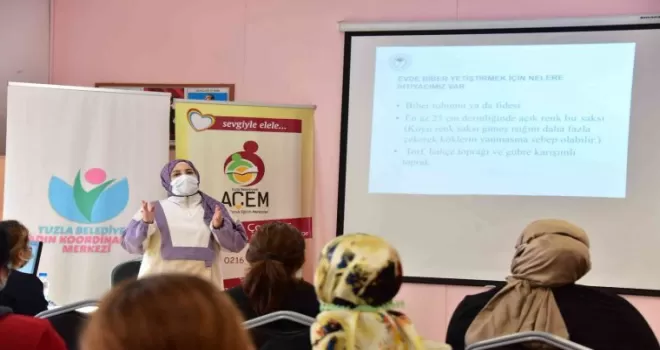 Tuzlalı kadınlara ‘saksıda sebze yetiştiriciliği’ kursu verildi
