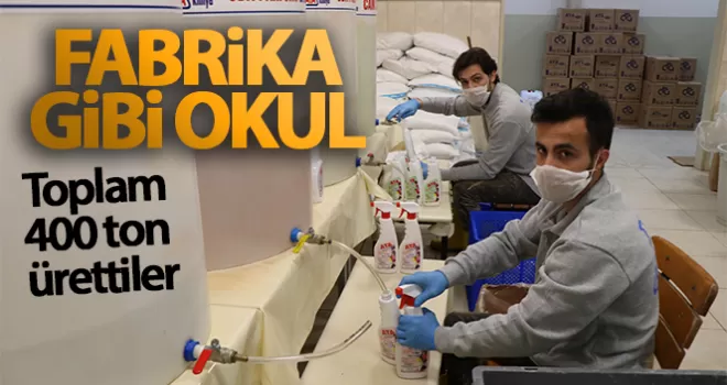 Okulda 50 çeşit temizlik ürünü üretiliyor!
