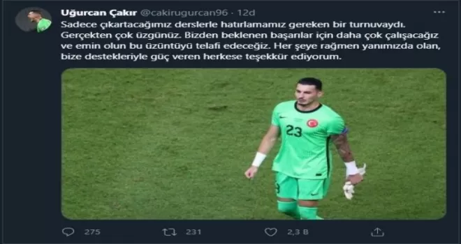 Uğurcan Çakır: "Bu üzüntüyü telafi edeceğiz"
