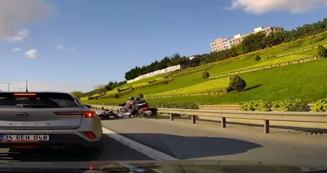 Ümraniye’de hatalı sollama kazaya neden oldu
