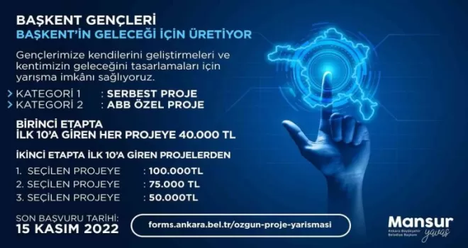 Üniversite öğrencileri ve genç girişimciler için “Özgün Proje Yarışması”
