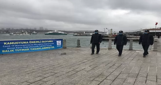 Üsküdar sahillerinde korona önlemi: Balık tutmak yasaklandı

