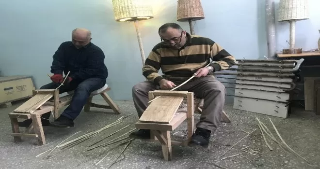 Ustasının elinde fındık dalları can buluyor
